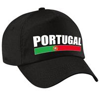 Bellatio Portugal supporter pet / cap Portugal zwart kinderen - Verkleedhoofddeksels