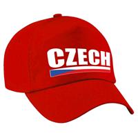 Bellatio Czech supporter pet / baseball cap Tsjechie rood volwassenen - Verkleedhoofddeksels