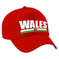 Bellatio Wales supporter pet / cap Verenigd Koninkrijk rood volwassenen - Verkleedhoofddeksels