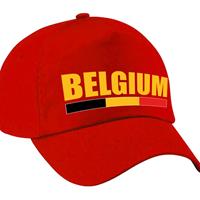 Bellatio Belgium supporter pet / cap Belgie rood volwassenen - Verkleedhoofddeksels