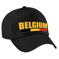 Bellatio Belgium supporter pet / cap Belgie zwart volwassenen - Verkleedhoofddeksels