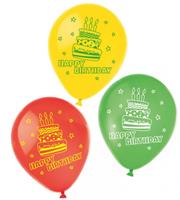 amscan Luftballon 450193 Happy Birthday farbig sortiert 6 Stück