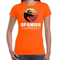 Bellatio Spanish zomer t-shirt / shirt Spanish summer oranje voor dames