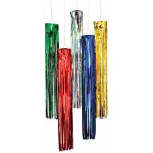 Set van 3x stuks glitter party decoratie hangers blauw 80 cm - Feestdecoratievoorwerp