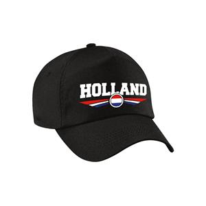 Bellatio Nederland / Holland landen pet / baseball cap zwart kinderen - Verkleedhoofddeksels