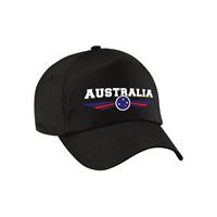 Bellatio Australie / Australia landen pet / baseball cap zwart kinderen - Verkleedhoofddeksels