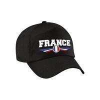 Bellatio Frankrijk / France landen pet / baseball cap zwart kinderen - Verkleedhoofddeksels