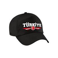 Bellatio Turkije / Turkiye landen pet / baseball cap zwart kinderen - Verkleedhoofddeksels