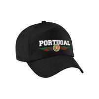 Bellatio Portugal landen pet zwart / baseball cap kinderen - Verkleedhoofddeksels