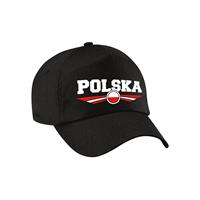Bellatio Polen / Polska landen pet / baseball cap zwart volwassenen - Verkleedhoofddeksels