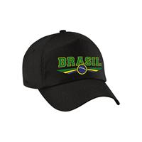 Bellatio Brazilie / Brasil landen pet / baseball cap zwart volwassenen - Verkleedhoofddeksels