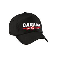 Bellatio Canada landen pet zwart / baseball cap kinderen - Verkleedhoofddeksels