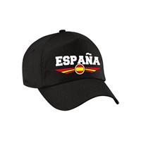Bellatio Spanje / Espana landen pet / baseball cap zwart volwassenen - Verkleedhoofddeksels
