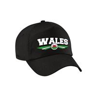 Bellatio Wales landen pet / baseball cap zwart volwassenen - Verkleedhoofddeksels
