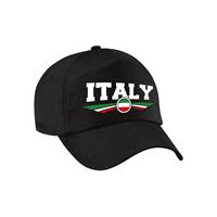 Bellatio Italie / Italy landen pet / baseball cap zwart volwassenen - Verkleedhoofddeksels