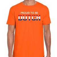 Bellatio Holland Proud to be Dutch landen t-shirt oranje heren - Feestshirts