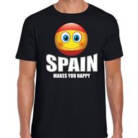 Bellatio Spain makes you happy landen t-shirt Spanje zwart voor heren