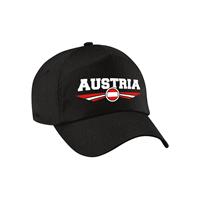 Bellatio Oostenrijk / Austria landen pet / baseball cap zwart kinderen - Verkleedhoofddeksels