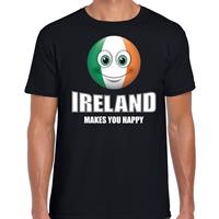 Bellatio Ireland makes you happy landen t-shirt Ierland zwart voor heren