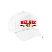 Bellatio Belgie landen pet wit / baseball cap volwassenen - Verkleedhoofddeksels