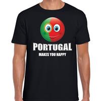 Bellatio Portugal makes you happy landen t-shirt zwart voor heren