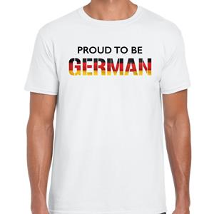 Bellatio Duitsland Proud to be German landen t-shirt wit heren - Feestshirts