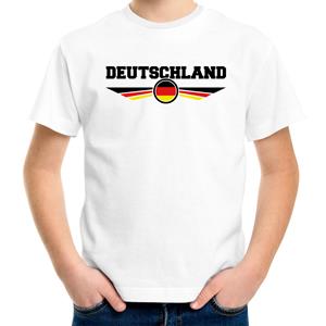 Bellatio Duitsland / Deutschland landen t-shirt wit kids (134-140) - Feestshirts