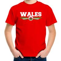 Bellatio Wales landen t-shirt rood kids (134-140) - Feestshirts