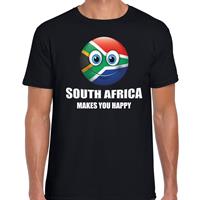 Bellatio Africa makes you happy landen t-shirt Zuid-Afrika zwart voor heren
