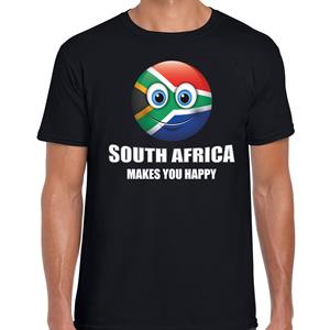 Bellatio Africa makes you happy landen t-shirt Zuid-Afrika zwart voor heren