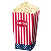 32x stuks Popcorn bakjes USA 16 cm - Wegwerpbakjes