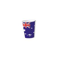 Australie vlag wegwerp bekers 24x stuks - Feestbekertjes