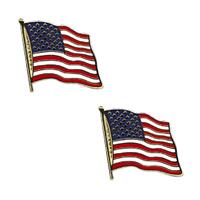 Set van 2x stuks broches/speldjes Pin Vlag USA/Amerika - Decoratiepin/ broches