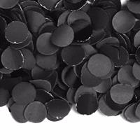 8x zakjes van 100 gram party confetti kleur zwart - Confetti