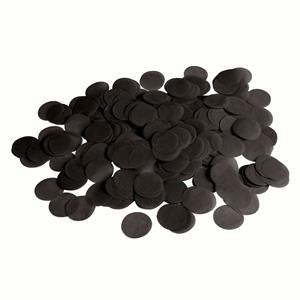 8x zakjes van 100 gram party confetti kleur zwart - Confetti