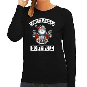 Bellatio Foute Kerstsweater / outfit Santas angels Northpole zwart voor dames