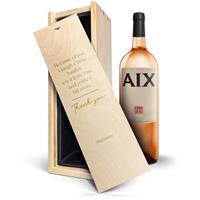 YourSurprise Wijn in gegraveerde kist - AIX rosé (Magnum)