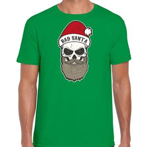 Bellatio Bad Santa fout Kerstshirt / outfit groen voor heren