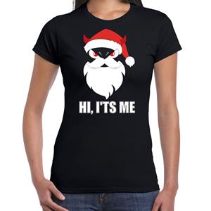 Bellatio Devil Santa Kerstshirt / Kerst outfit Hi its me zwart voor dames