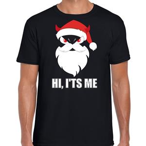 Bellatio Devil Santa Kerstshirt / Kerst outfit Hi its me zwart voor heren