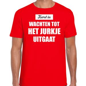 Bellatio Kerst is: wachten tot het jurkje uitgaat Kerst t-shirt / Kerst outfit rood voor heren