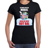 Bellatio Kut Kerstbal shirt / Kerst outfit Ik vroeg om een mobiel krijg ik deze kut bal zwart voor dames