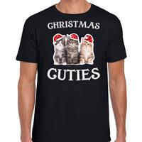 Bellatio Kitten Kerst t-shirt / outfit Christmas cuties zwart voor heren