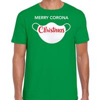 Bellatio Merry corona Christmas fout Kerstshirt / outfit groen voor heren