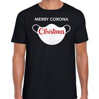 Bellatio Merry corona Christmas fout Kerstshirt / outfit zwart voor heren