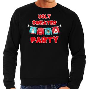 Bellatio Ugly sweater party Kerstsweater / outfit zwart voor heren