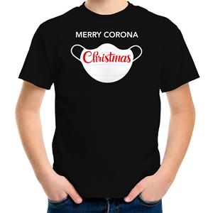 Bellatio Merry corona Christmas fout Kerstshirt / outfit zwart voor kinderen