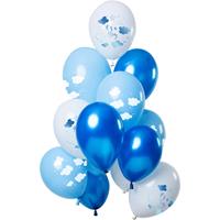 Folat Luftballons Baby Cloud Blue 30 cm, 12 Stück blau