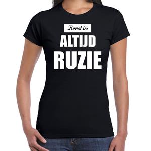 Bellatio Zwart fout kerstshirt / t-shirt Kerst is: altijd ruzie outfit dames -