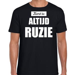 Bellatio Zwart fout kerstshirt / t-shirt Kerst is: altijd ruzie outfit heren -